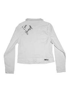 Foto 5 | Chamarra para Dama Indicum Love Yourself Slim Fit color Blanco