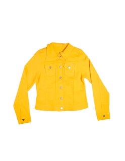 Foto 6 | Chamarra Indicum Denim color Amarillo para Mujer