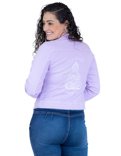 Foto 2 | Chamarra De Mezclilla Indicum Buda Slim Fit Color Lila