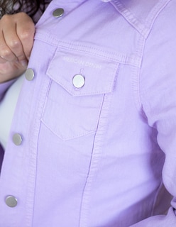 Foto 4 | Chamarra De Mezclilla Indicum Buda Slim Fit Color Lila