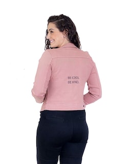 Foto 2 | Chamarra Indicum Denim color Rosa para Mujer