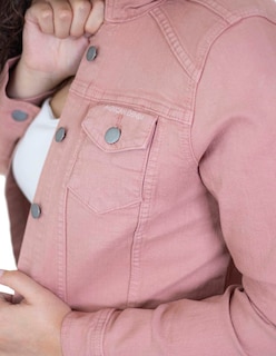 Foto 4 | Chamarra Indicum Denim color Rosa para Mujer