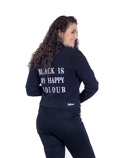 Foto 2 | Chamarra De Mezclilla Indicum Black Slim Fit Color Negro