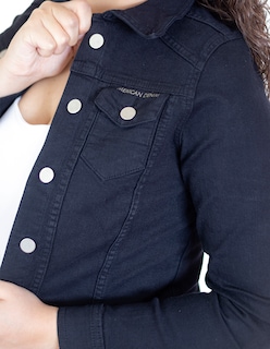 Foto 4 | Chamarra De Mezclilla Indicum Black Slim Fit Color Negro