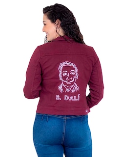 Foto 2 | Chamarra De Mezclilla Indicum Dali Slim Fit Color Vino