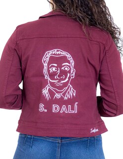 Foto 3 | Chamarra De Mezclilla Indicum Dali Slim Fit Color Vino