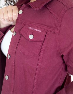 Foto 4 | Chamarra De Mezclilla Indicum Dali Slim Fit Color Vino