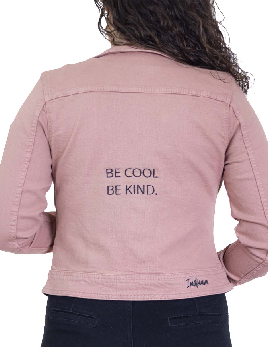 Foto 3 | Chamarra Indicum Denim color Rosa para Mujer