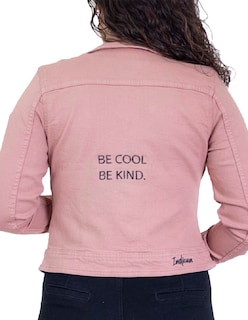 Foto 3 | Chamarra Indicum Denim color Rosa para Mujer