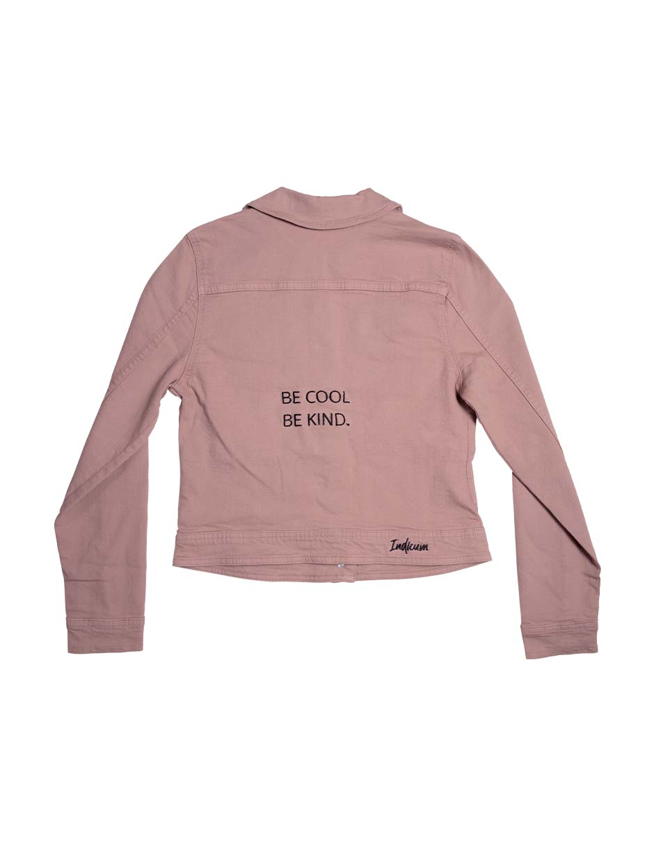Foto 6 pulgar | Chamarra Indicum Denim color Rosa para Mujer