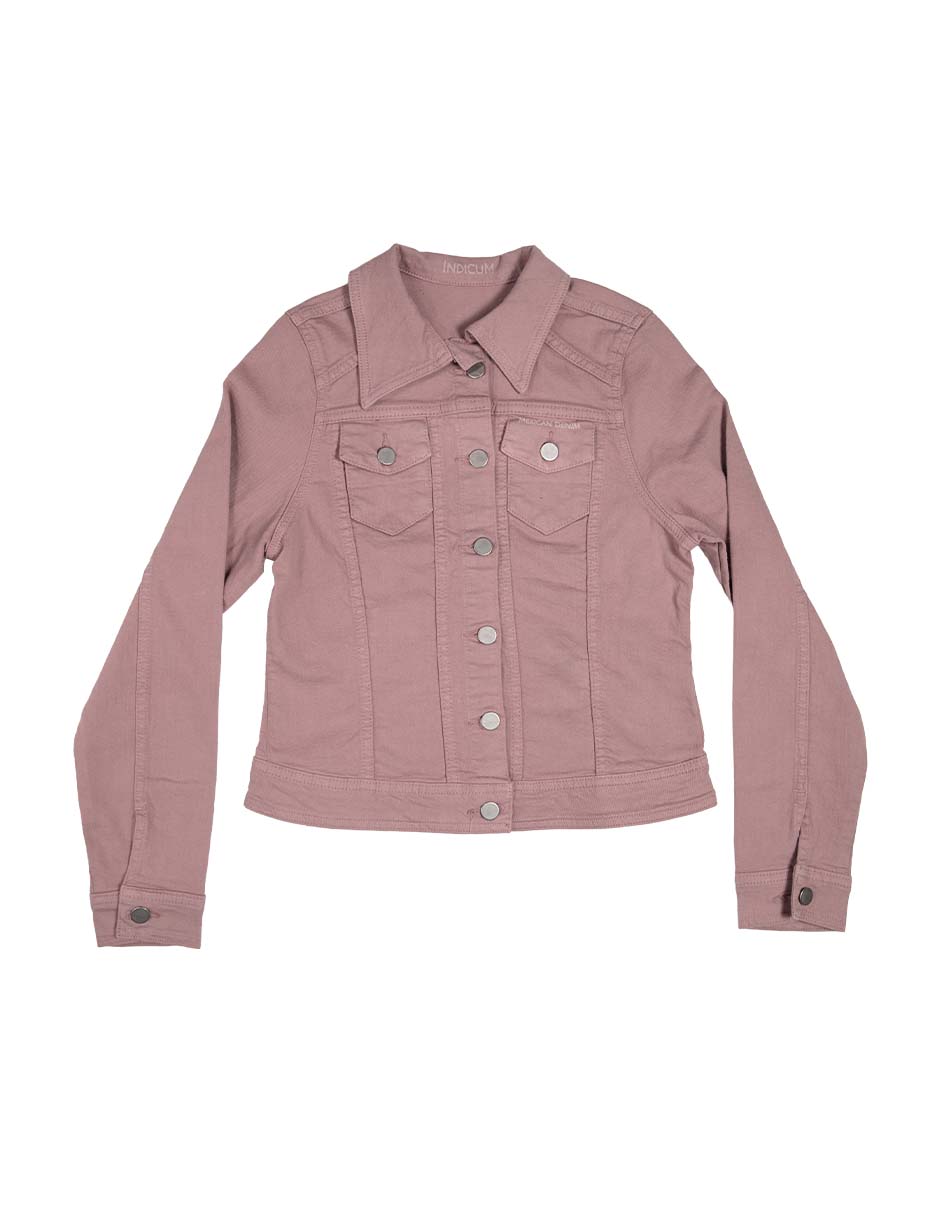 Foto 7 pulgar | Chamarra Indicum Denim color Rosa para Mujer