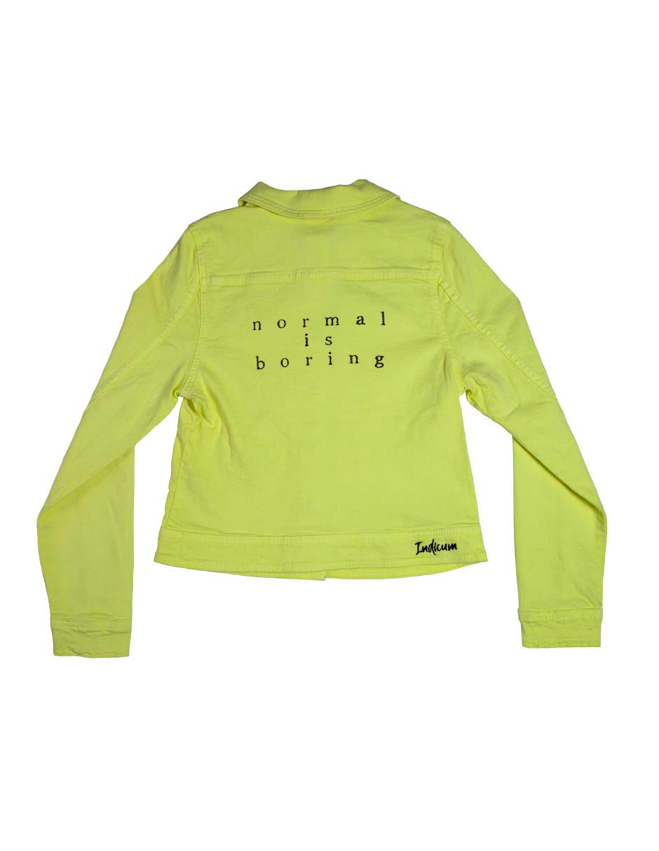 Foto 5 pulgar | Chamarra de Mezclilla Indicum Denim Boring color Amarillo Slim Fit