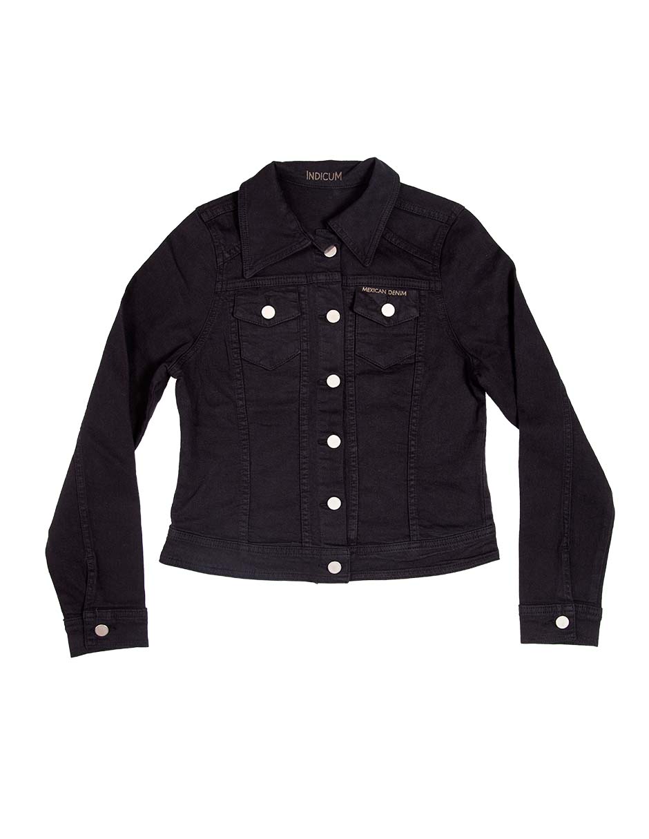 Foto 7 pulgar | Chamarra de Mezclilla Indicum Denim Libre color Negro Slim Fit