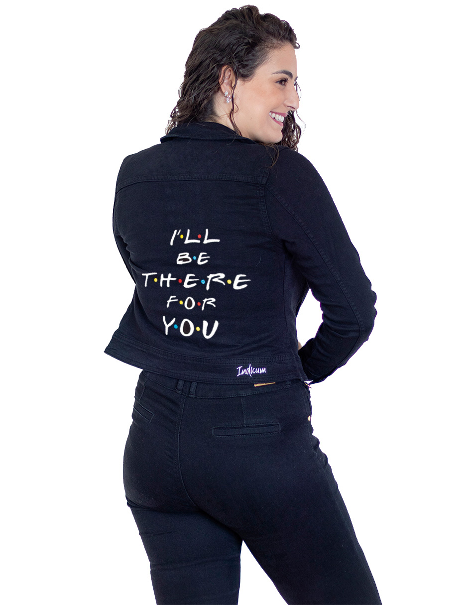 Foto 2 | Chamarra de Mezclilla Indicum Denim Friends color Negro Slim Fit