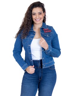 Foto 1 | Chamarra de Mezclilla INDICUM DENIM Gilr Gang color Azul Slim Fit