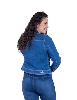 Foto 2 | Chamarra de Mezclilla INDICUM DENIM Gilr Gang color Azul Slim Fit
