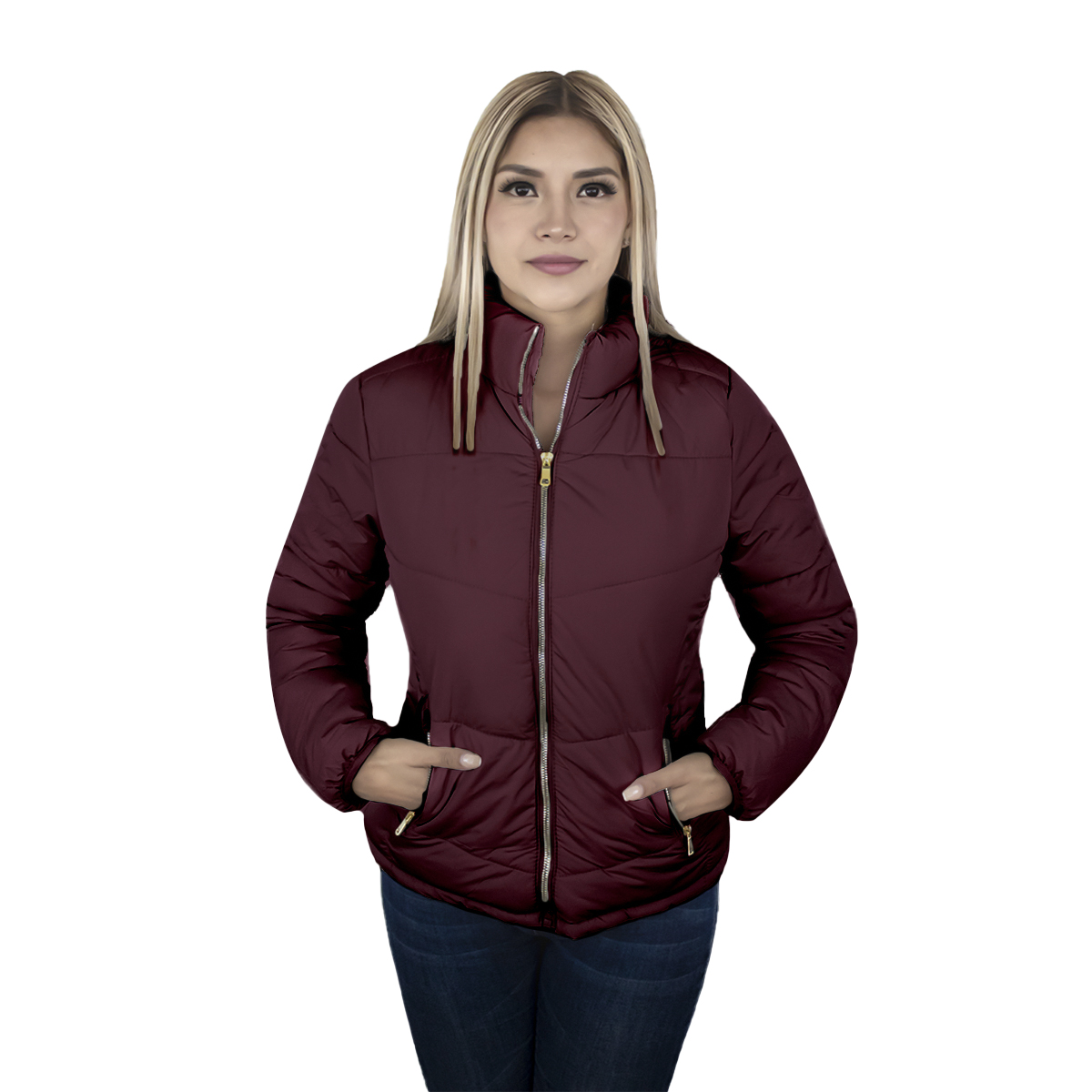 Foto 1 | Chamarra London Rock color Tinta para Mujer