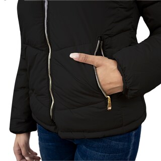 Foto 4 | Chamarra London Rock color Negro para Mujer