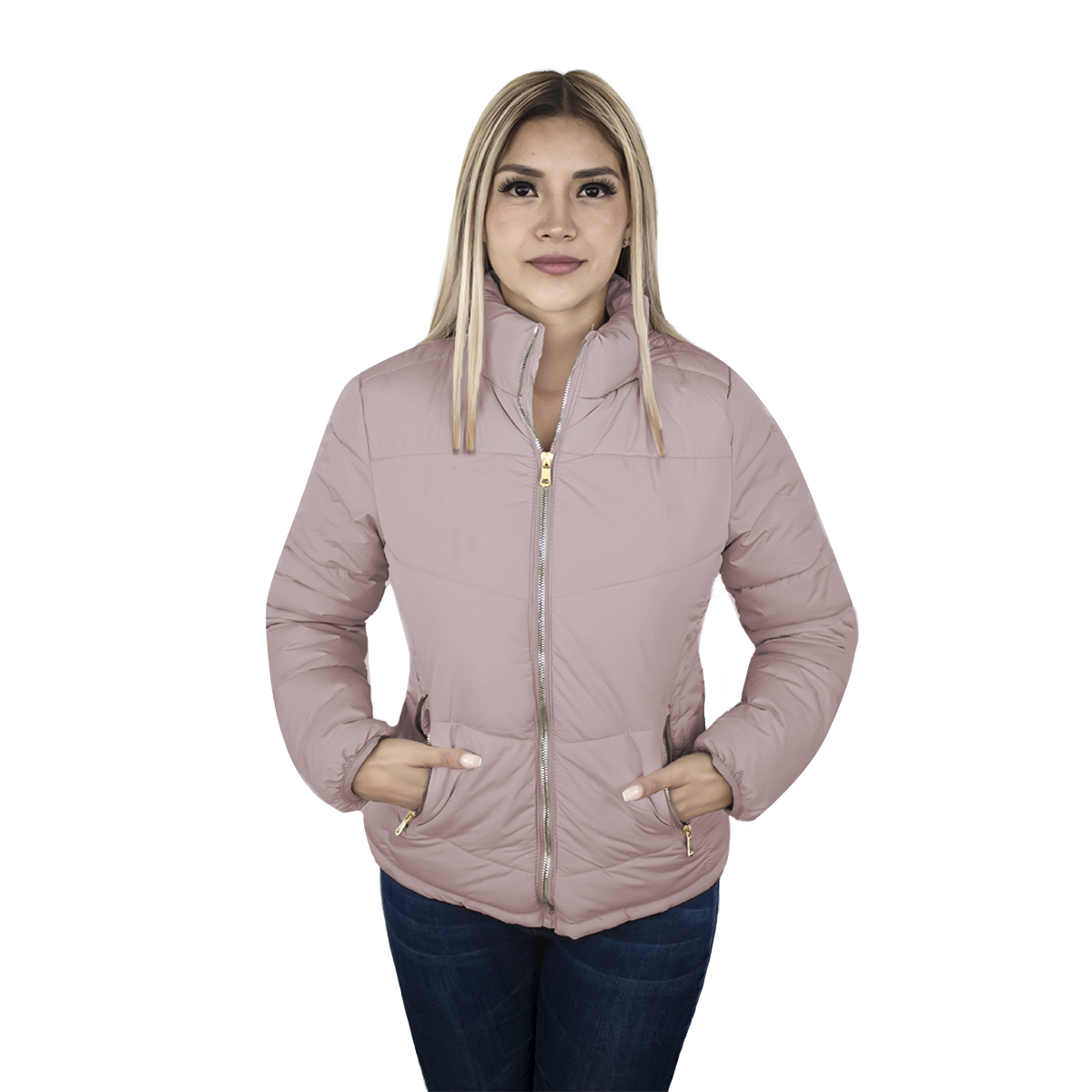 Foto 2 pulgar | Chamarra con Interior de Polar London Rock color Rosa para Mujer