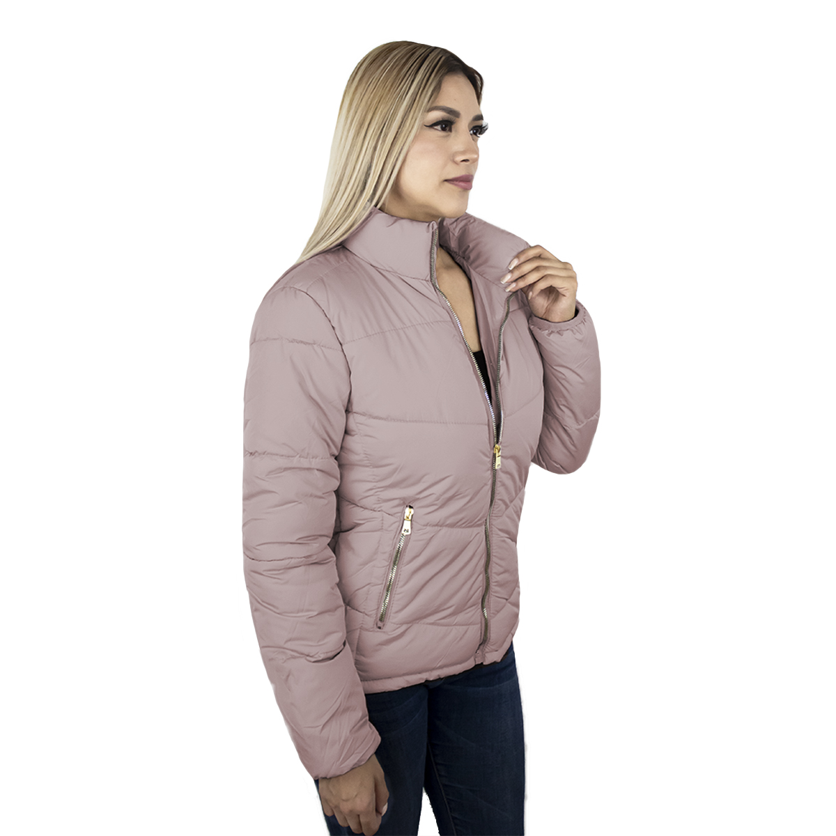 Foto 4 pulgar | Chamarra con Interior de Polar London Rock color Rosa para Mujer