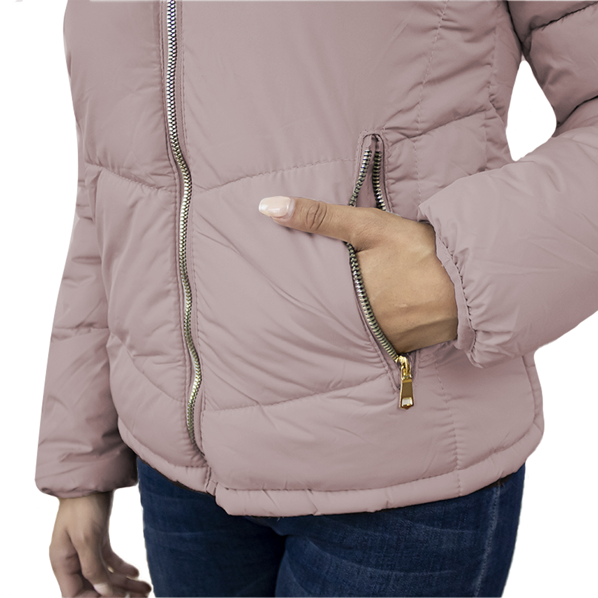 Foto 4 | Chamarra con Interior de Polar London Rock color Rosa para Mujer