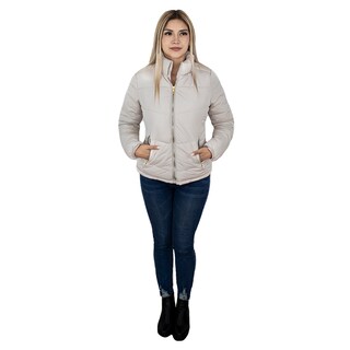 Foto 3 | Chamarra London Rock color Beige para Mujer