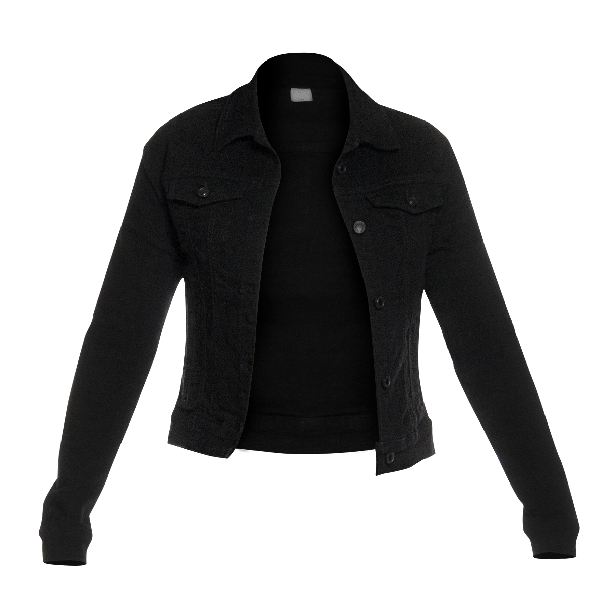 Foto 2 | Chamarra de Mezclilla Stretch Pineda Jeans color Negro para Dama con Bolsas