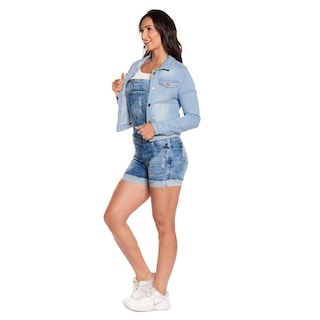 Foto 3 | Chamarra de Mezclilla Stretch Pineda Jeans color Azul para Dama con Bolsas