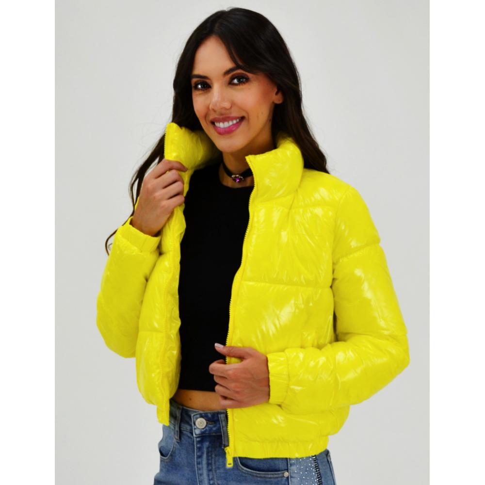 Foto 3 pulgar | Chamarra Acolchada Efecto Piel Roman Fashion Juvenil 7023 color Amarillo