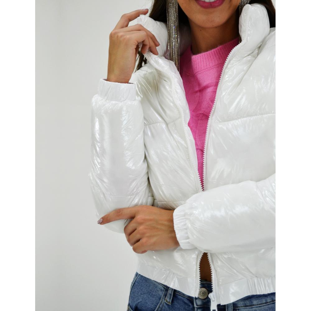 Foto 5 pulgar | Chamarra Acolchada Efecto Piel Roman Fashion Juvenil 7023 color Blanco