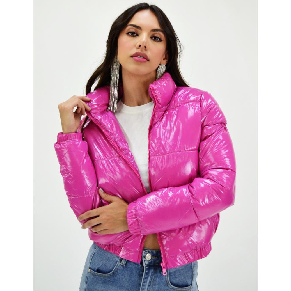 Foto 1 | Chamarra Acolchada Efecto Piel Roman Fashion Juvenil 7023 color Rosa