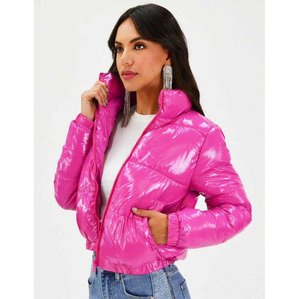 Foto 3 pulgar | Chamarra Acolchada Efecto Piel Roman Fashion Juvenil 7023 color Rosa