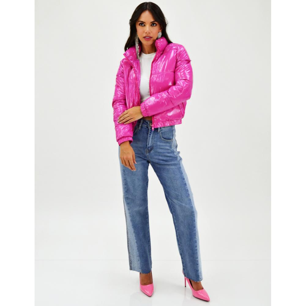 Foto 5 | Chamarra Acolchada Efecto Piel Roman Fashion Juvenil 7023 color Rosa