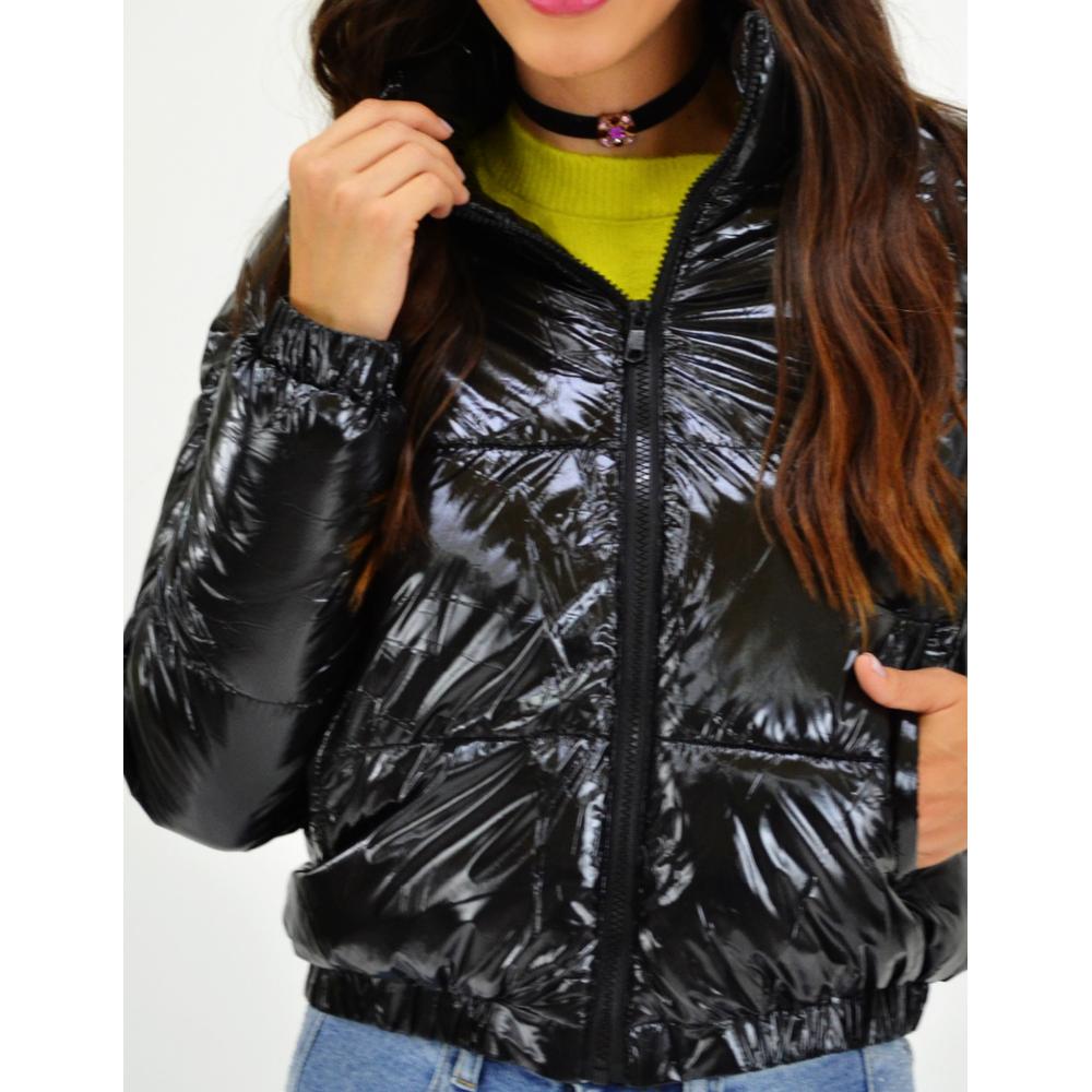 Foto 5 pulgar | Chamarra Acolchada Efecto Piel Roman Fashion Juvenil 7023 color Negro