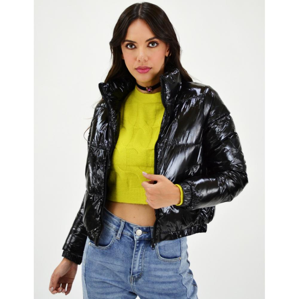 Foto 5 | Chamarra Acolchada Efecto Piel Roman Fashion Juvenil 7023 color Negro