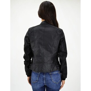 Foto 3 | Chamarra de Vinipiel Roman Fashion Juvenil 5490 color Negro
