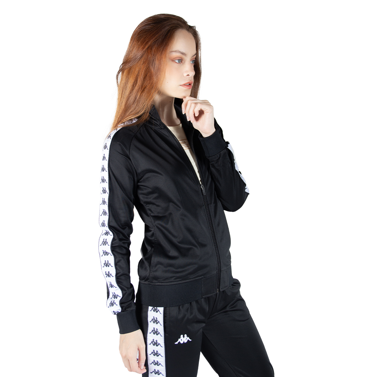 Foto 6 pulgar | Chamarra Kappa color Negro para Mujer