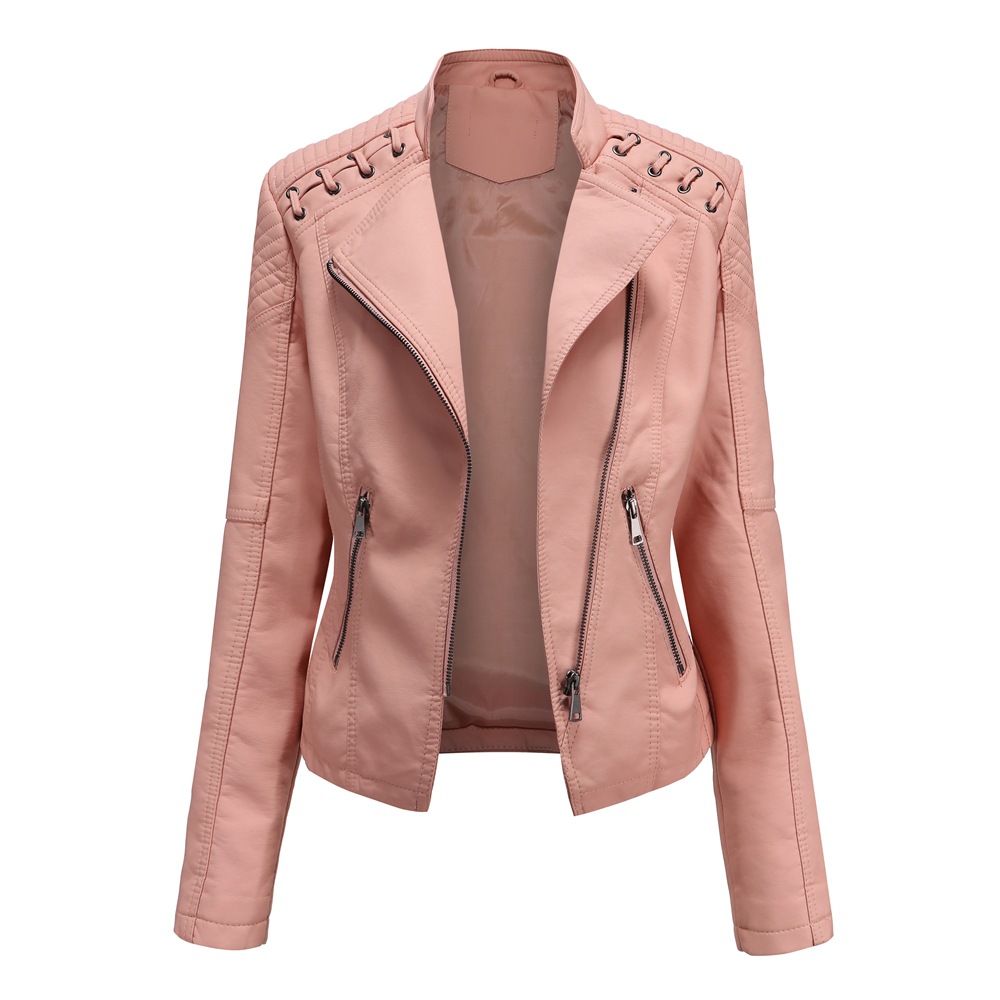 Foto 1 | Venta Internacional - Chaqueta De Cuero Mujer Sintético - Rosa Xl