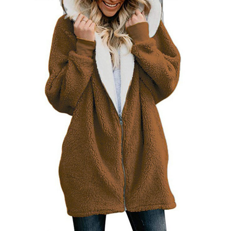 Foto 5 pulgar | Venta Internacional - Abrigo De Longitud Media Con Capucha Para Mujer - Gris S