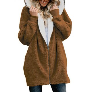 Foto 4 | Venta Internacional - Abrigo De Longitud Media Con Capucha Para Mujer - Gris S