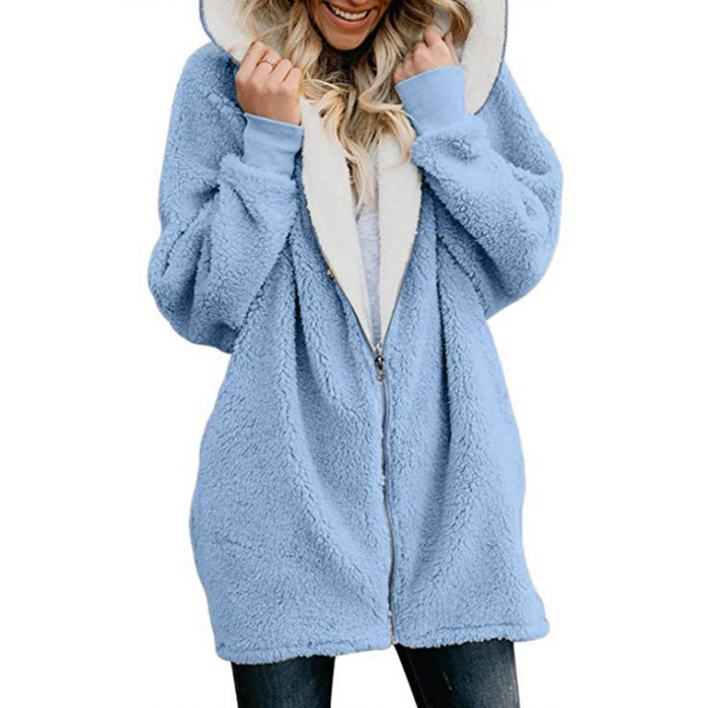 Foto 6 pulgar | Venta Internacional - Abrigo De Longitud Media Con Capucha Para Mujer - Gris S