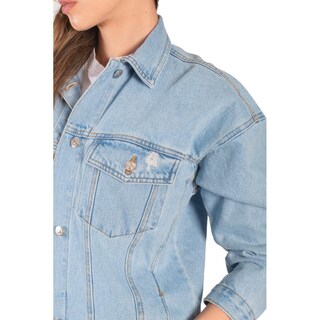 Foto 2 | Chamarra Oversize de Mezclilla Jeanswest Azul