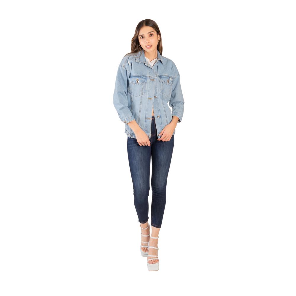 Foto 4 | Chamarra Oversize de Mezclilla Jeanswest Azul