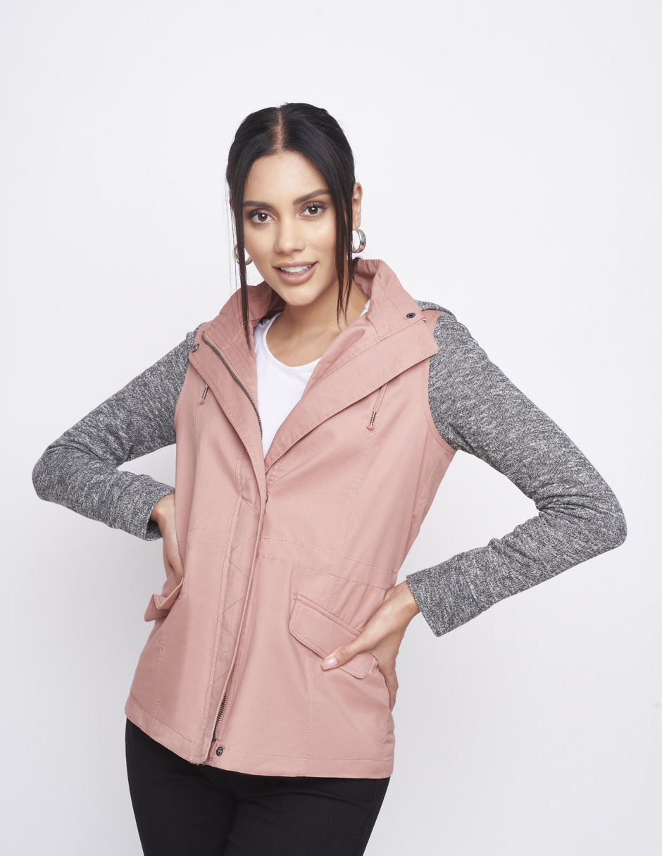 Foto 1 | Chamara Devendi Rosa Mangas y Gorro Stretch para Mujer