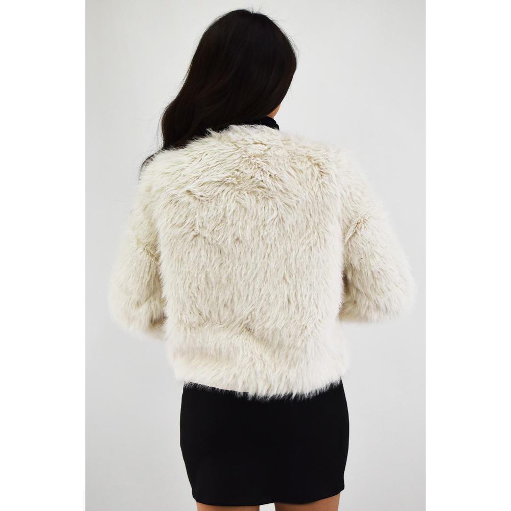 Foto 4 pulgar | Chaqueta de Peluche Juvenil 2405 Blanco