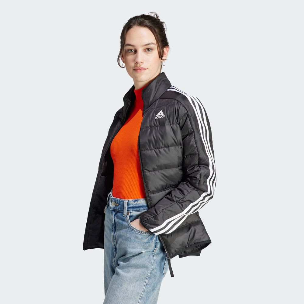 Foto 4 pulgar | Chamarra Térmica Ligera Adidas Essentials 3 Franjas Negra para Mujer