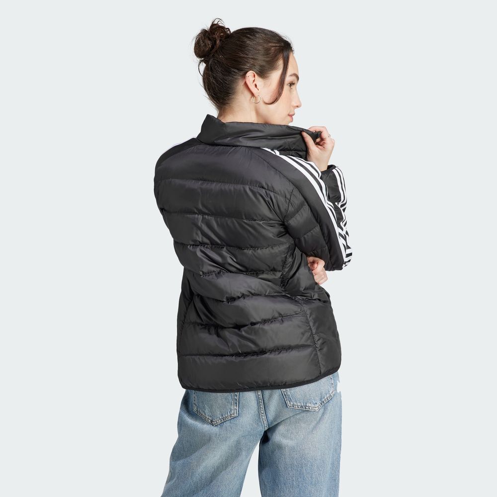 Foto 5 pulgar | Chamarra Térmica Ligera Adidas Essentials 3 Franjas Negra para Mujer