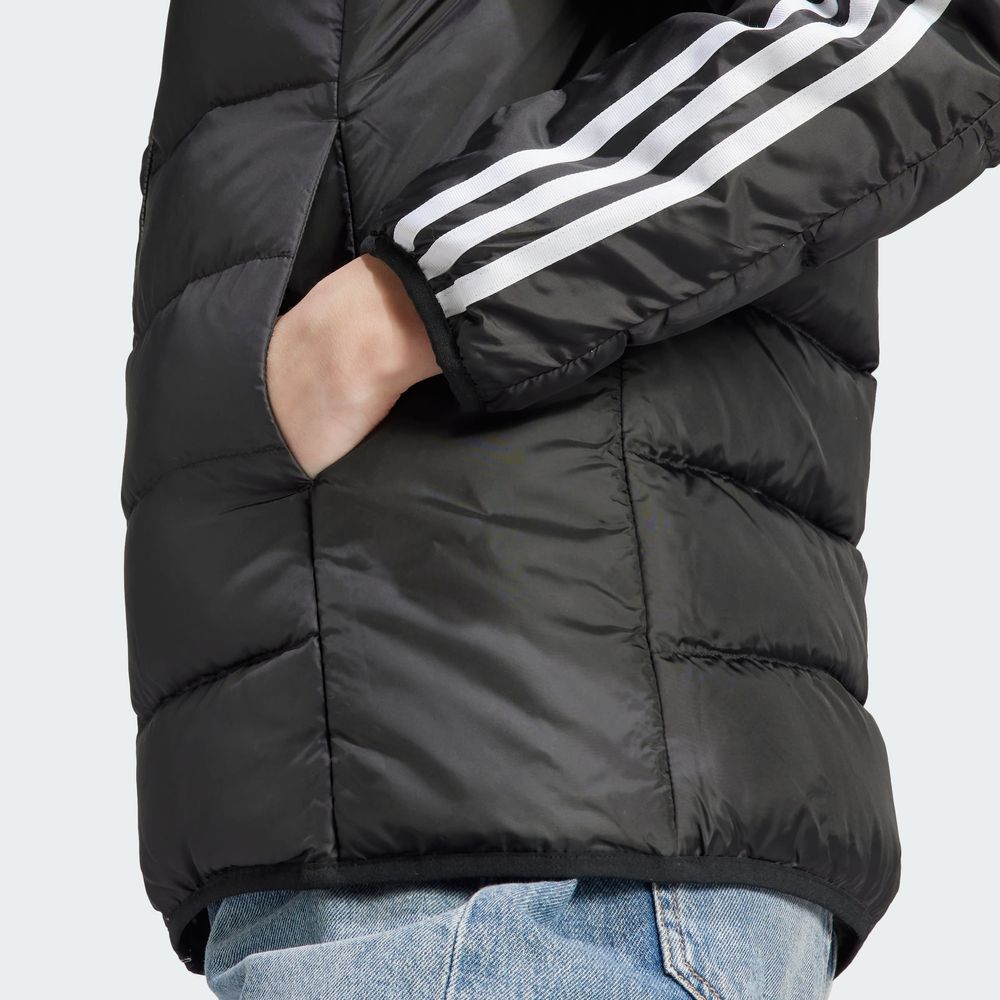 Foto 8 pulgar | Chamarra Térmica Ligera Adidas Essentials 3 Franjas Negra para Mujer