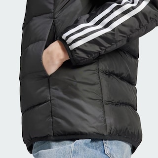 Foto 7 | Chamarra Térmica Ligera Adidas Essentials 3 Franjas Negra para Mujer