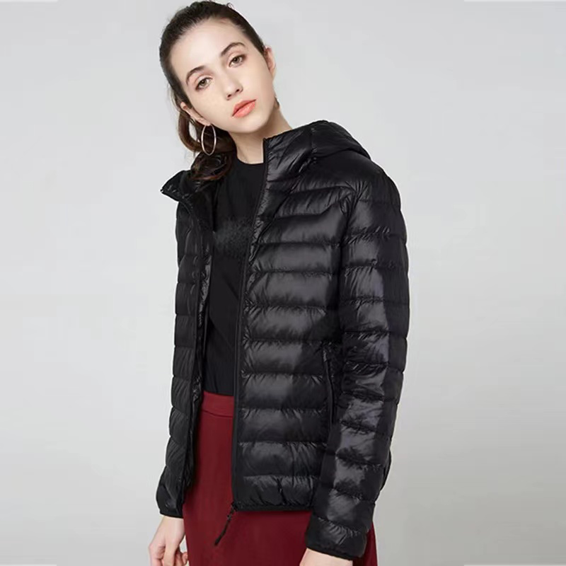 Foto 2 pulgar | Venta Internacional- Chaqueta con Capucha Negra Plumón de Pato para Mujer